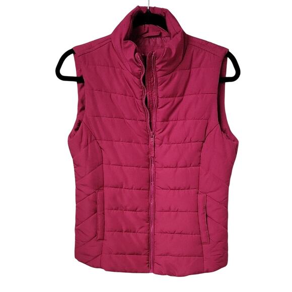 Aeropostale Pink Puffer Full Zip Vest Womens Size Small - Picture 1 of 8